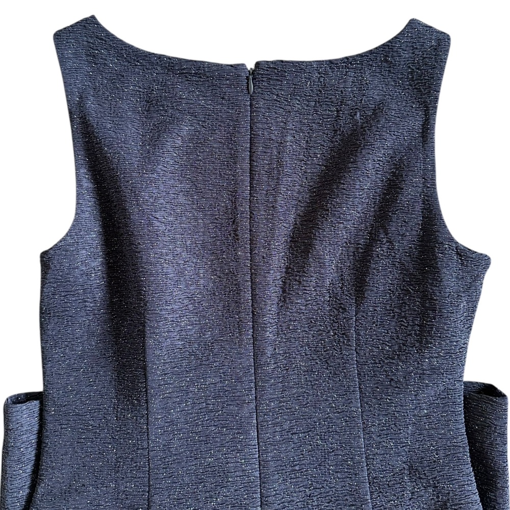 ELIZA J midnight blue glitter bodycon below knee evening party dress size 12 - Picture 4 of 7